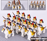 Dutch Dragoon Cavalry Block Figures Set of 22pcs