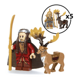 Lord the Rings High Elves on Elk Mount Block Figures Set 12pcs