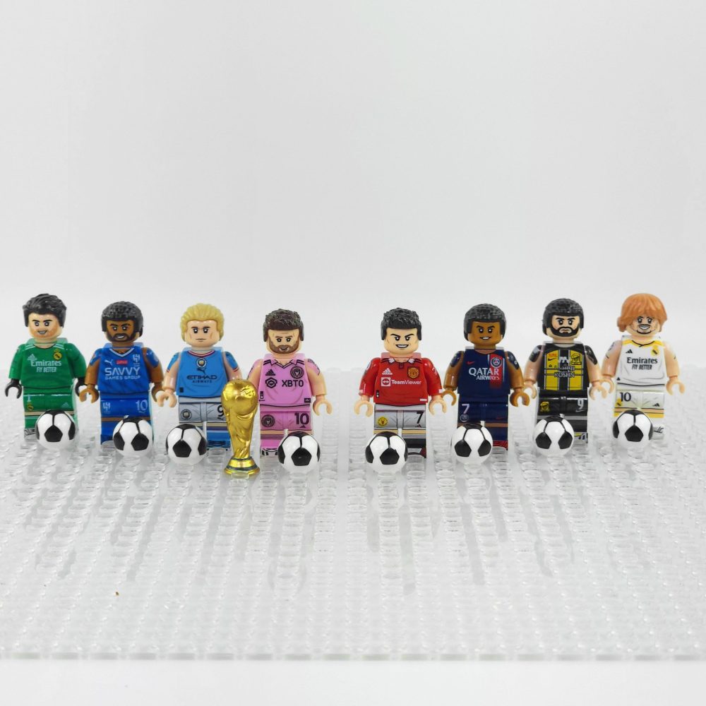 FIFA Football Star Players Block Figures Set with Football and Trophy Accessory