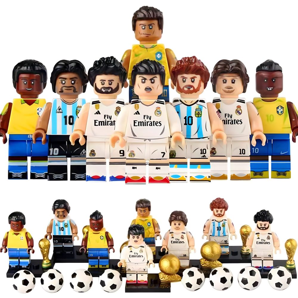 FIFA Football World Cup Champion Block Figures Set of 8pcs With Trophy and Accessories