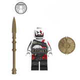 God of War Kratos Block Figures Set of 4pcs With Swords and Spears Accessories
