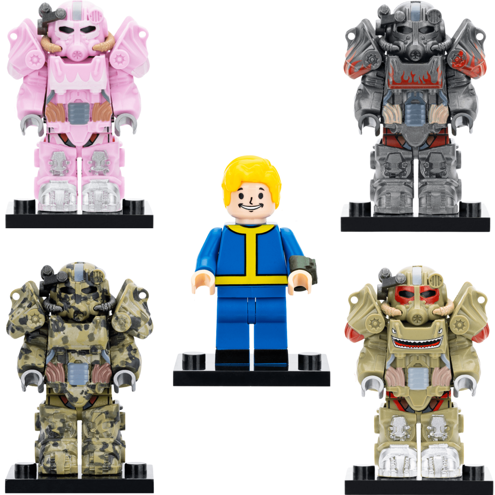 Fallout T60 Power Armor Suit Block Figures Set