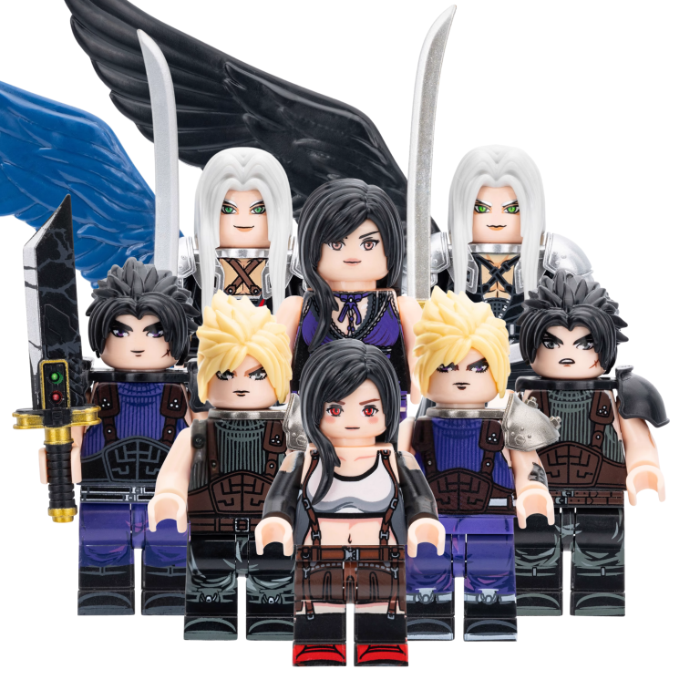 Final Fantasy Seven Cloud Strife Block Figures Set