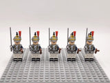 French Cuirassier Block Figures Set of 5pcs