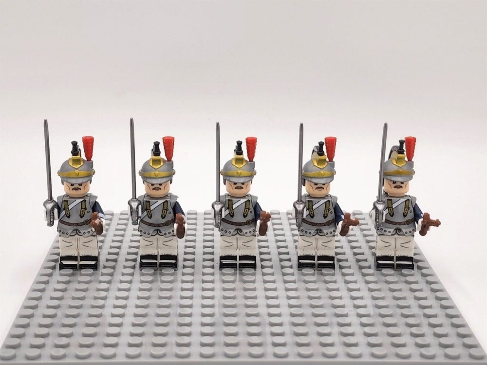 French Cuirassier Block Figures Set of 5pcs
