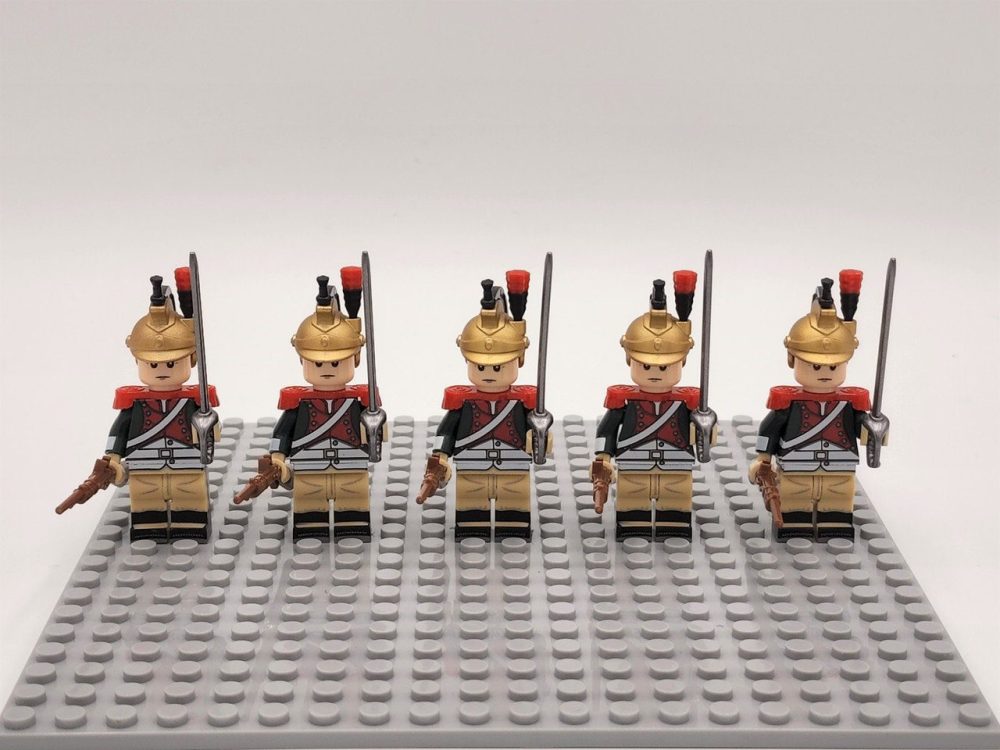 French Dragoon Block Figures Set of 5pcs