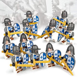 French Fleur-De-Lis Medieval Castle Knights Block Figures Set of 12pcs