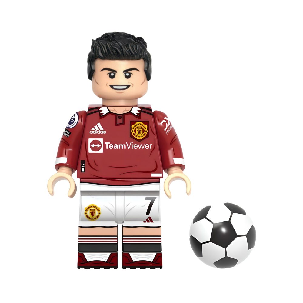 FIFA Football Star Players Block Figures Set with Football and Trophy Accessory