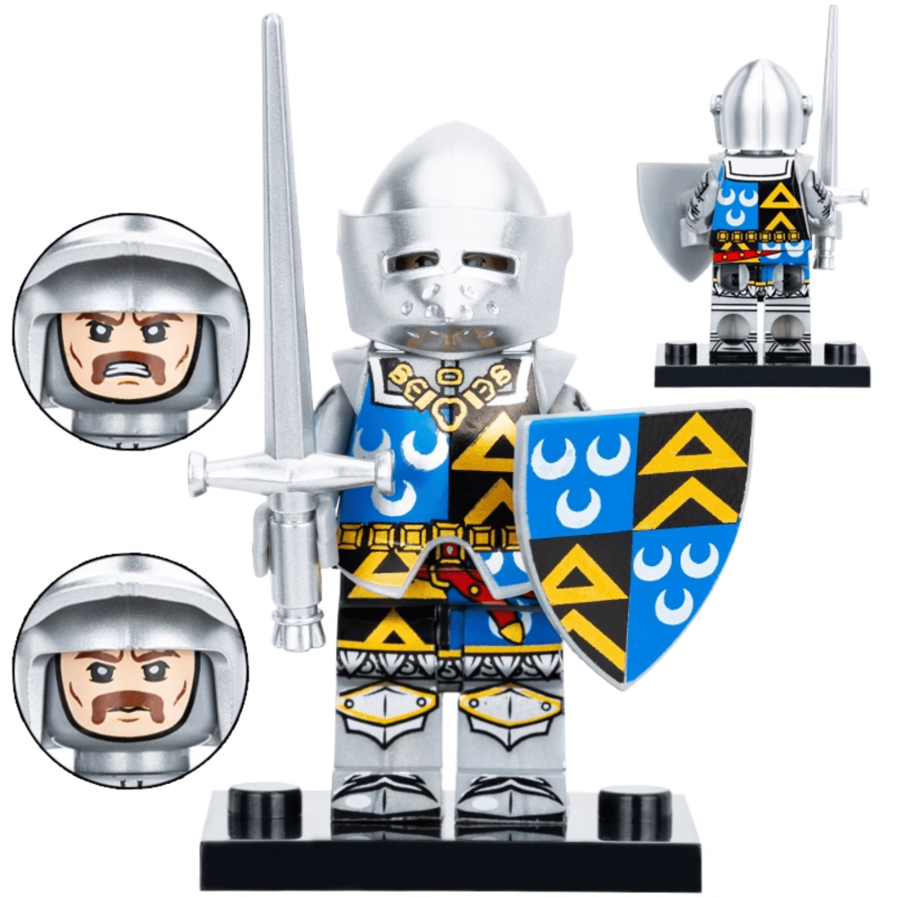 Assorted Medieval and Crusader Block Figures Set