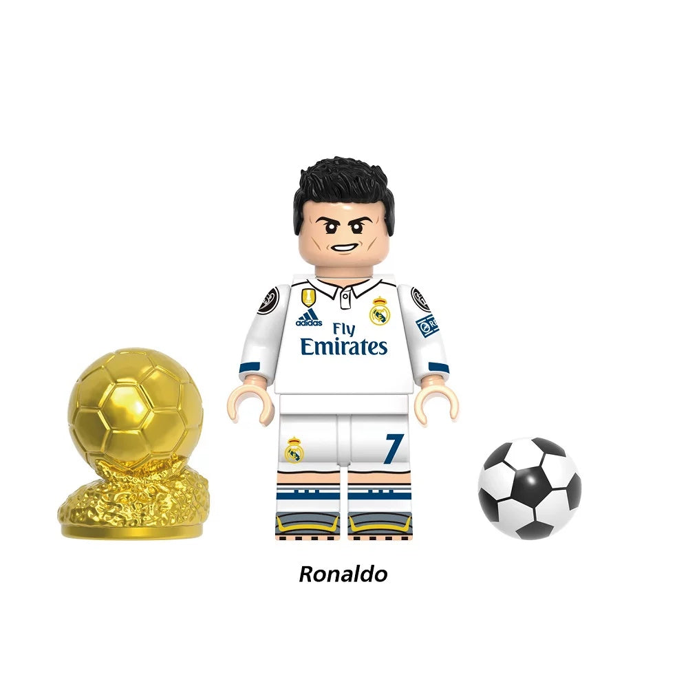 Football Legends Inspired Block Figures Set - Soccer Star Building Block Figures