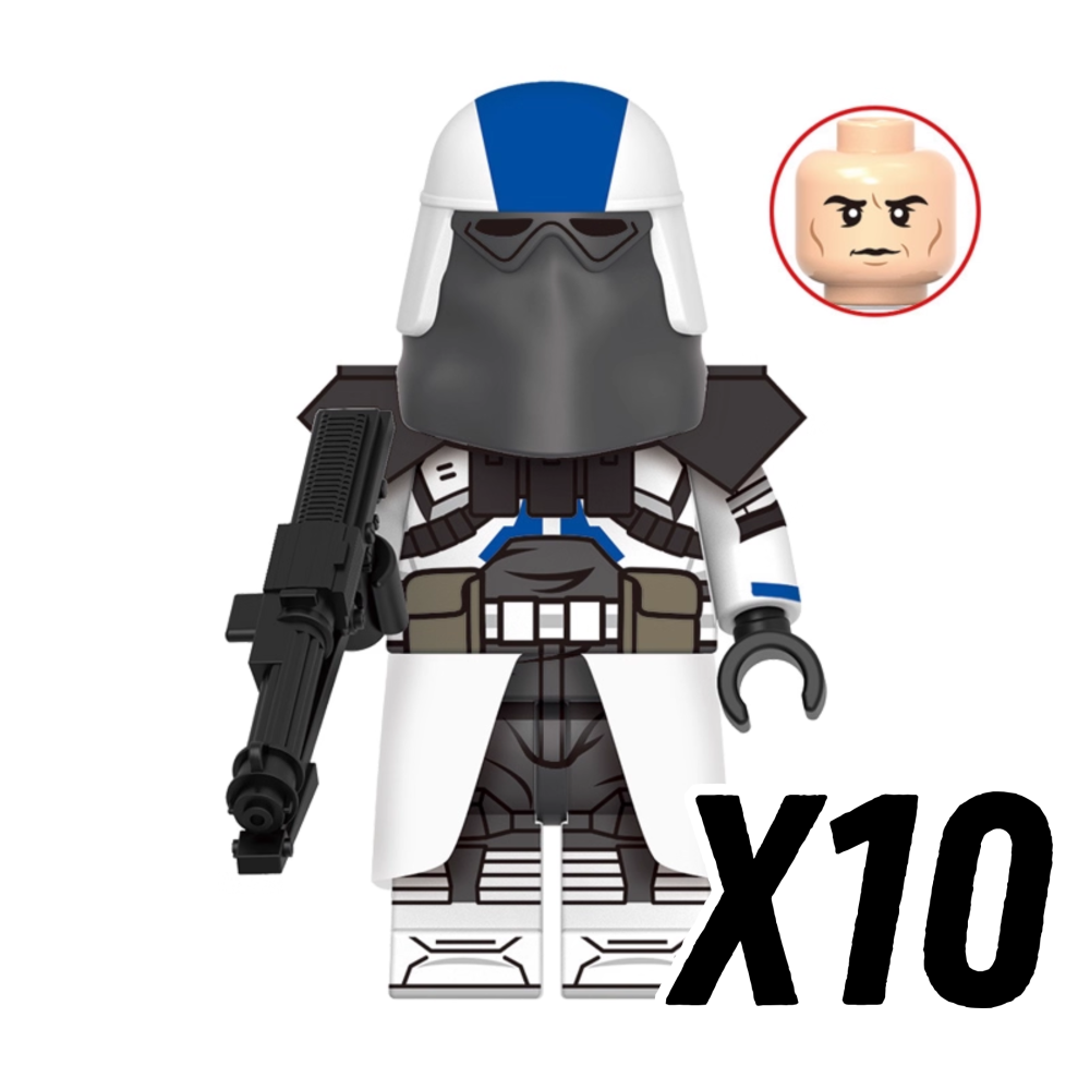 Space War Theme 501st Clone Trooper Block Figures Set – Clone, Stormtroopers, Marines, and Scout
