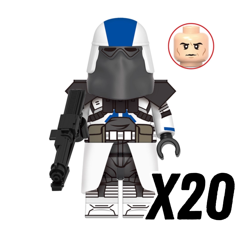 Space War Theme 501st Clone Trooper Block Figures Set – Clone, Stormtroopers, Marines, and Scout