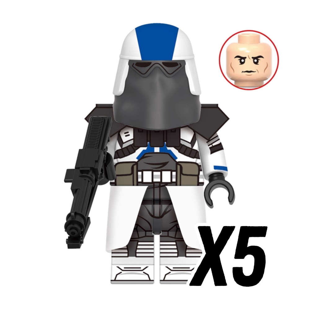 Space War Theme 501st Clone Trooper Block Figures Set – Clone, Stormtroopers, Marines, and Scout