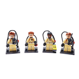 Ghostbusters Ray Peter Egon Winston Block Figures Set of 4 pcs