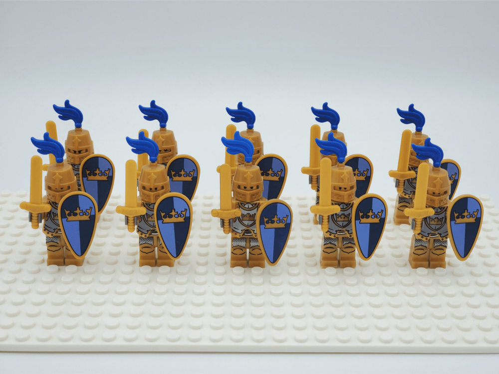 Golden Crown Knights Style 2 Block Figures  Set of 10pcs