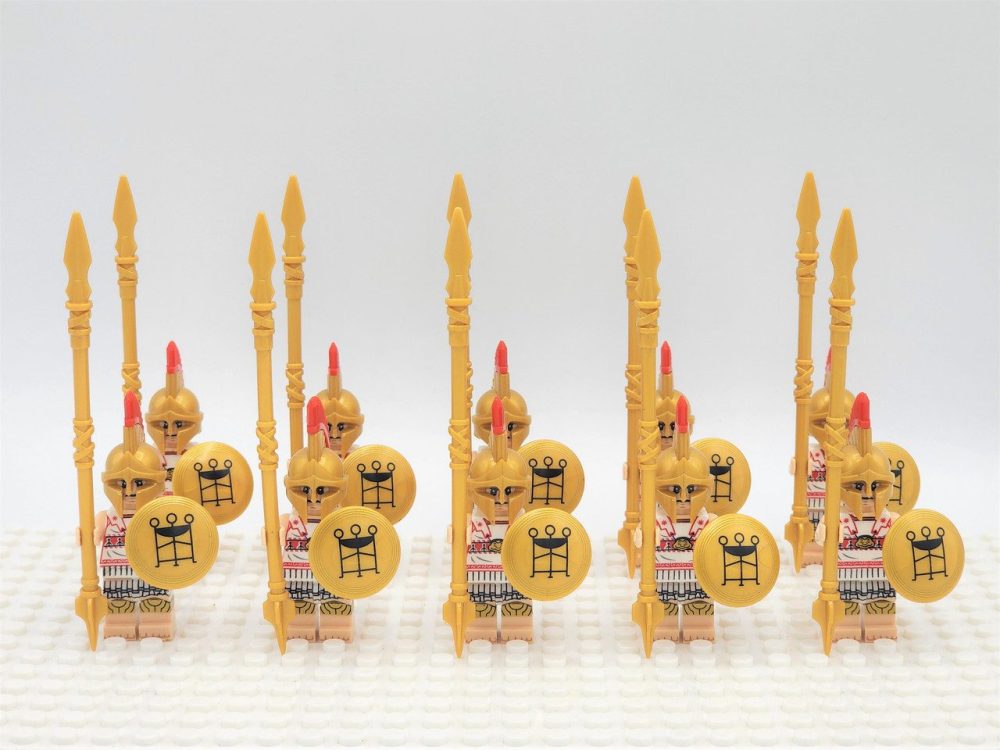 Greek Hoplites Block Figures Set of 10pcs