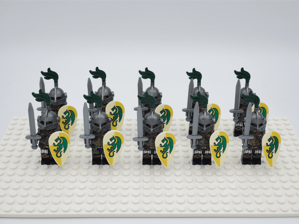 Green Dragon Knights Style 2 Block Figures Set of 10pcs