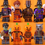 8-Pack Halloween Spooky Themed Custom Block Figures