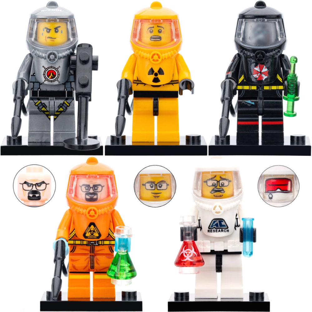 Hazmat Suit Block Figures Set – Resident Evil, Breaking Bad
