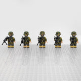 Hermann Goering Paratrooper WW2 Soldiers MG-42 Machine GunBlock Figures Set of 5pcs