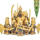 Lord the Rings High Elves vs Uruk Hai Block Figures Set 16pcs