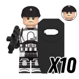 Space War Theme Andor Block Figures Set – Imperial Officers, Rebels