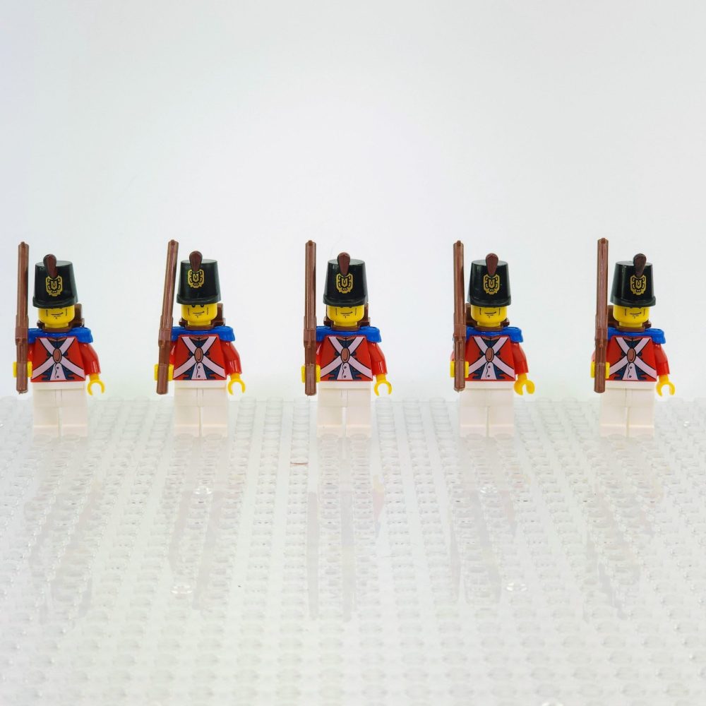 Imperial Guard Red Coat British Soldiers Block Figures Set of 5pcs