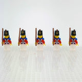 Imperial Guard Red Coat British Soldiers Block Figures Set of 5pcs