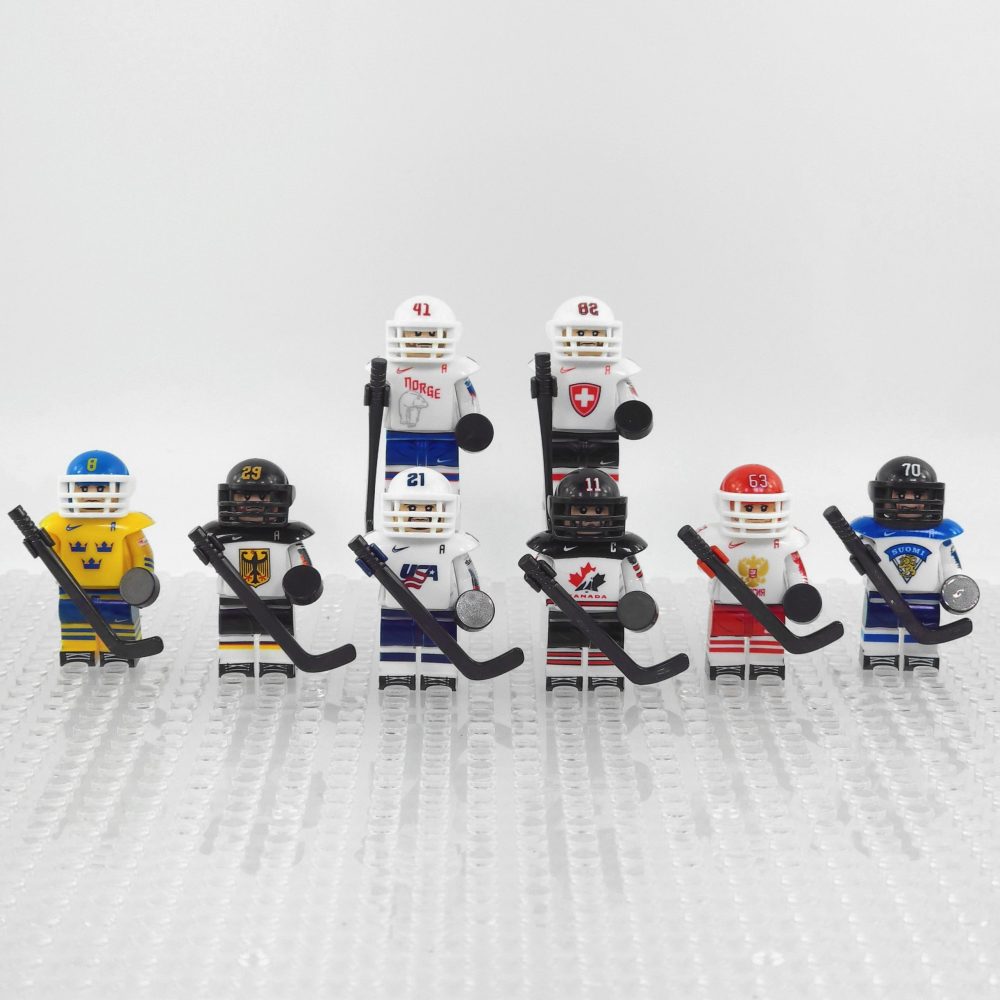 International Hockey All-Star Block Figures Set of 8pcs