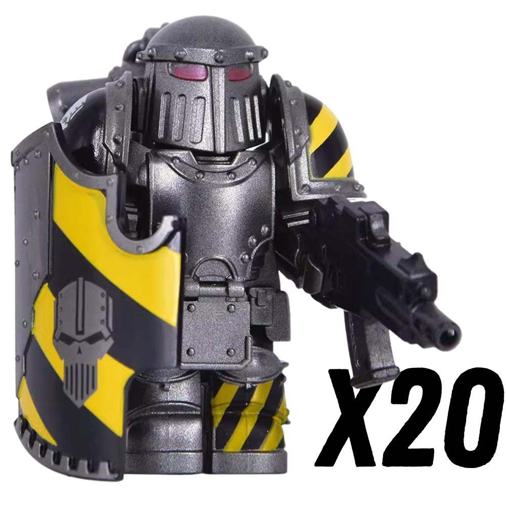 Warhammer Space Marine Mk III Iron Power Armour Block Figures Set