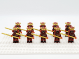 Japanese Samurai Spear Block Figures Set of 10pcs