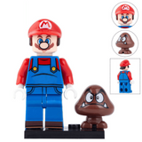 Super Mario Brothers Mario Luigi Wario Minifigure Set