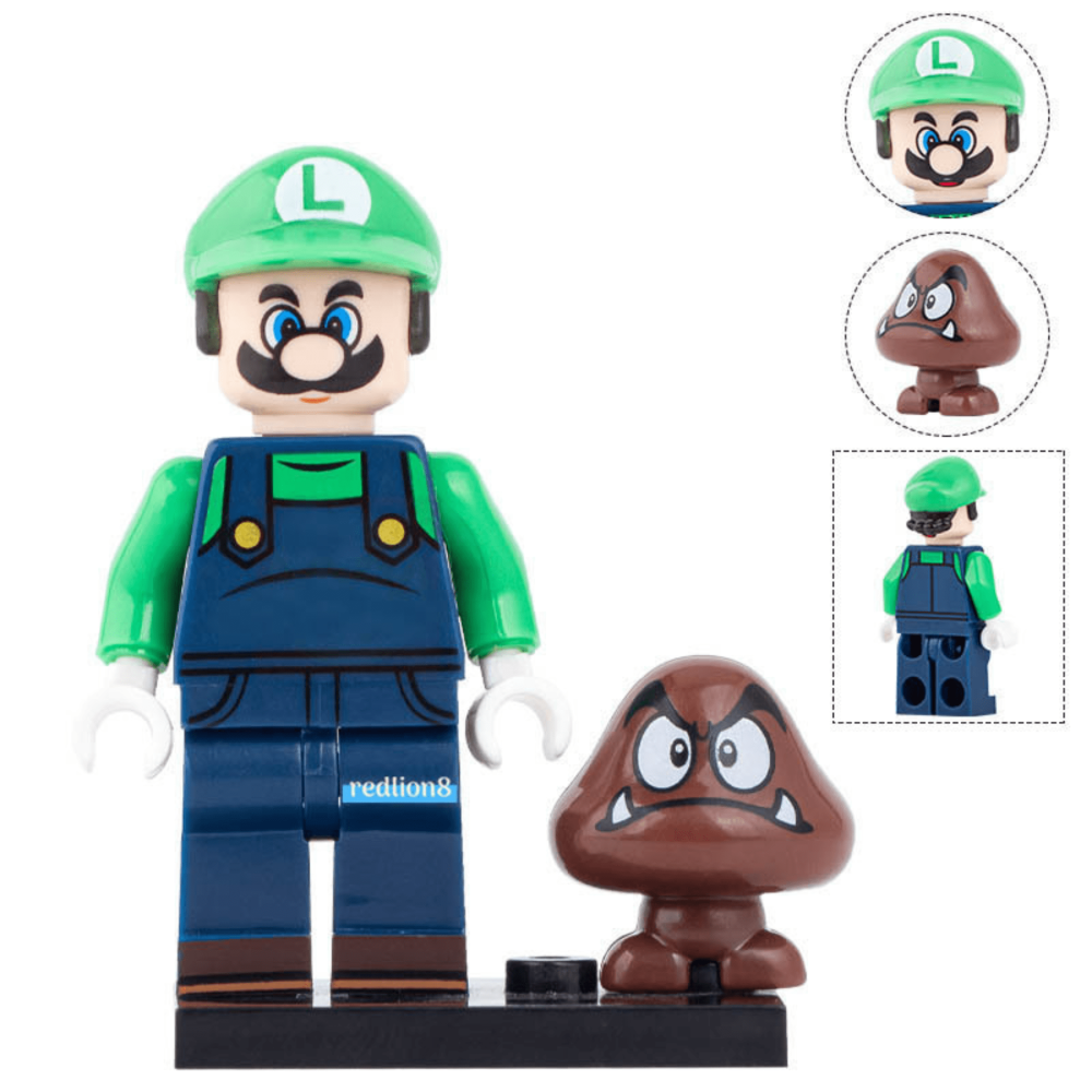 Super Mario Brothers Mario Luigi Wario Minifigure Set