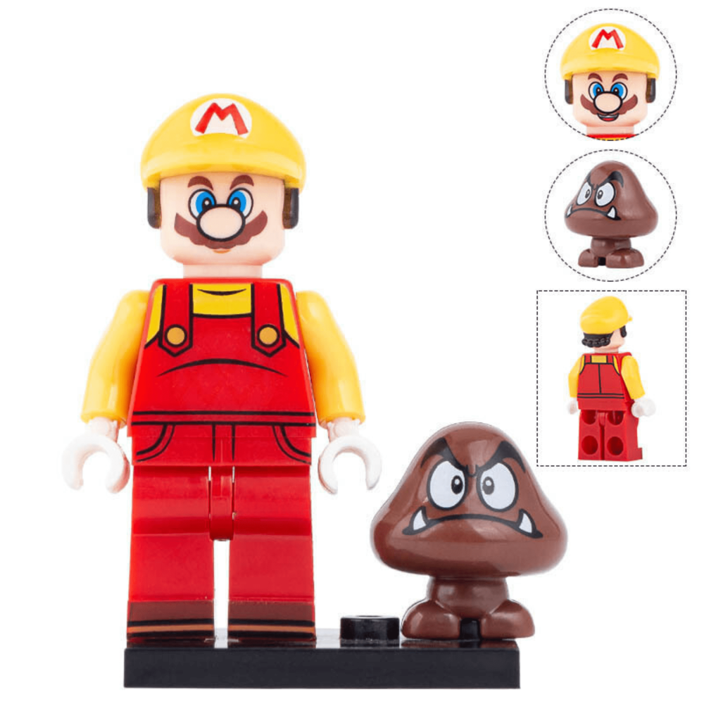 Super Mario Brothers Mario Luigi Wario Minifigure Set