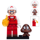 Super Mario Brothers Mario Luigi Wario Minifigure Set