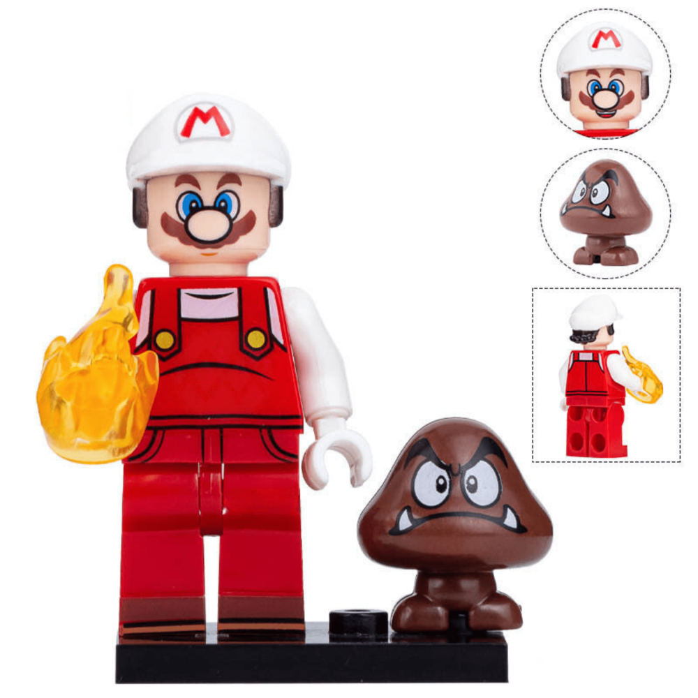 Super Mario Brothers Mario Luigi Wario Minifigure Set