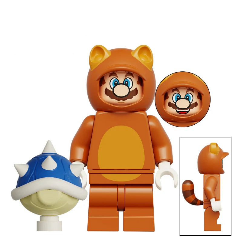 Super Mario Brothers Baby Mario Luigi Toad Block Figures Set