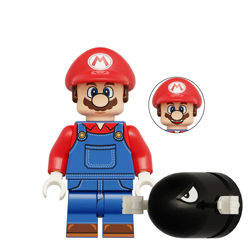Super Mario Brothers Baby Mario Luigi Toad Block Figures Set