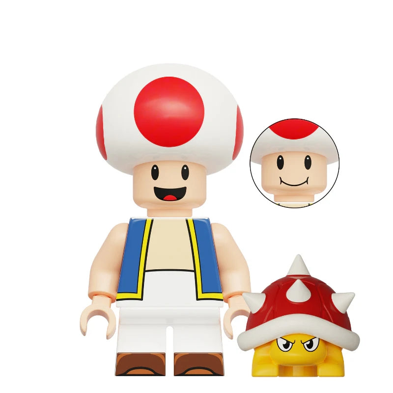 Super Mario Brothers Baby Mario Luigi Toad Block Figures Set