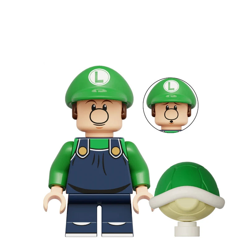 Super Mario Brothers Baby Mario Luigi Toad Block Figures Set