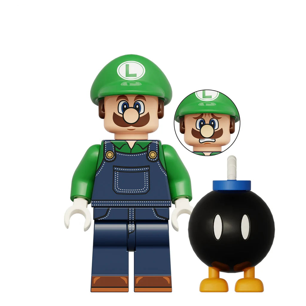 Super Mario Brothers Baby Mario Luigi Toad Block Figures Set