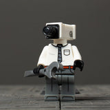 Sci-Fi Mecha, Samurai & Camera/Monitor Head Block Figures Set