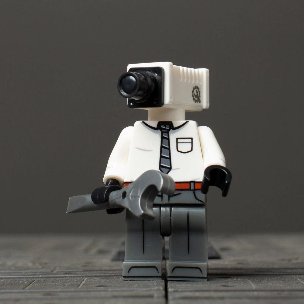 Sci-Fi Mecha, Samurai & Camera/Monitor Head Block Figures Set