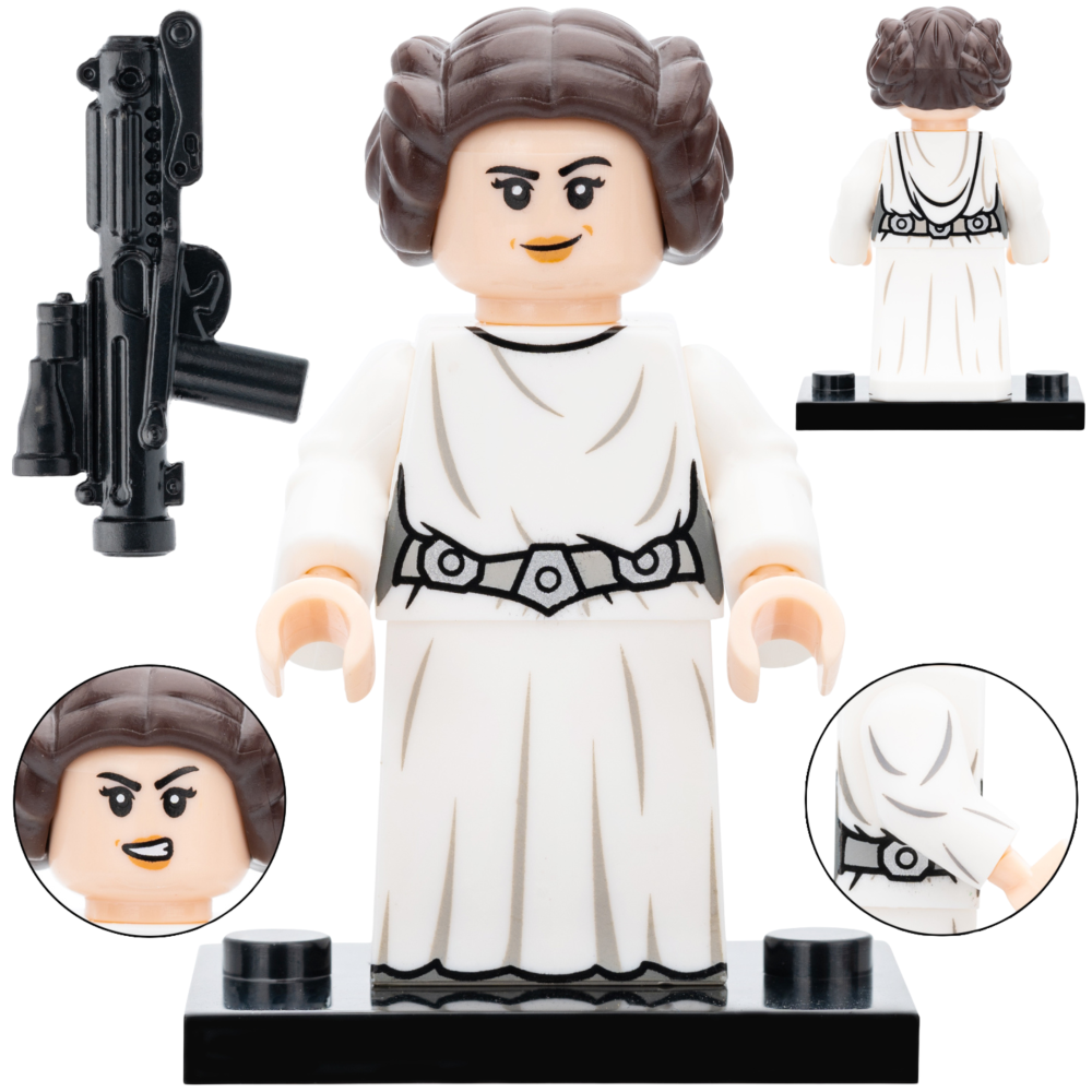 Space War Theme Block Figures Set – Ahsoka, Luke Skywalker, Leia, Sabine Wren