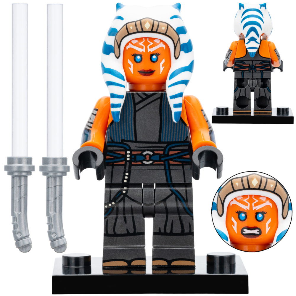 Space War Theme Block Figures Set – Ahsoka, Luke Skywalker, Leia, Sabine Wren