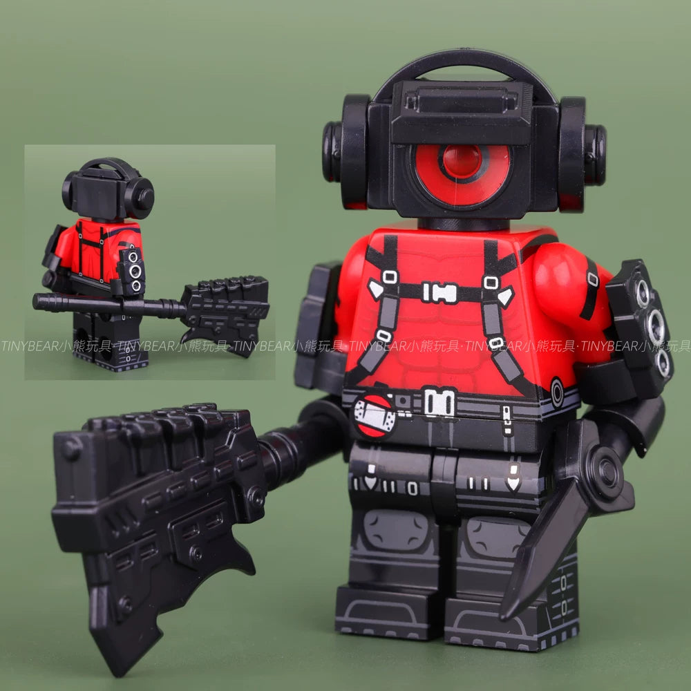Skibidi Sci-Fi Tech & Armored Mechanical Block Figures Set