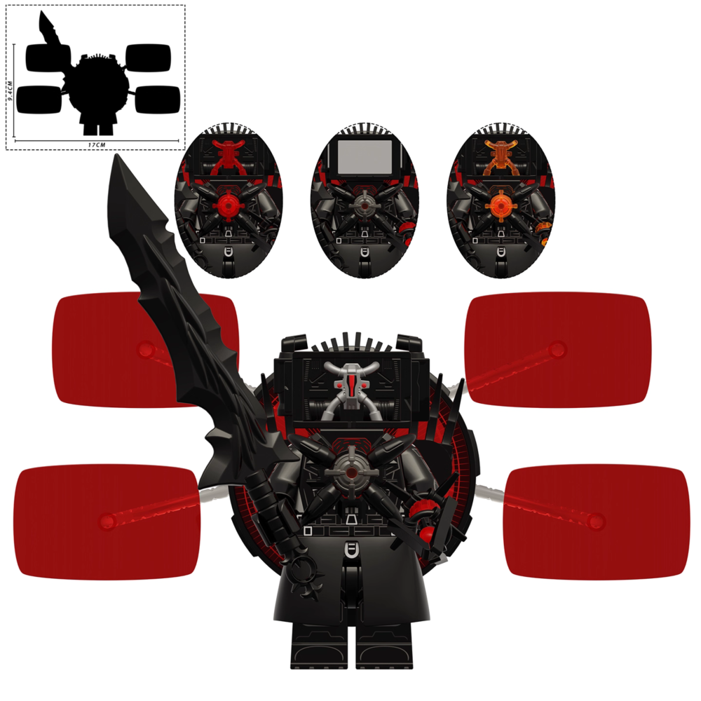 Skibidi Toilet Apocalypse Block Figures Set of 3pcs
