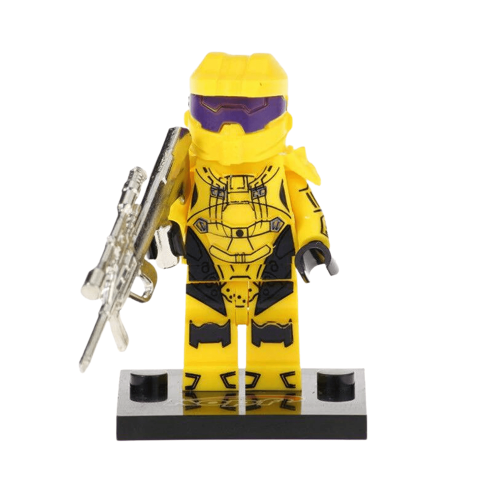 Halo Master Chief and Assorted Coloured Spartan Block Figures Set