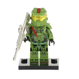 Halo Master Chief and Assorted Coloured Spartan Block Figures Set