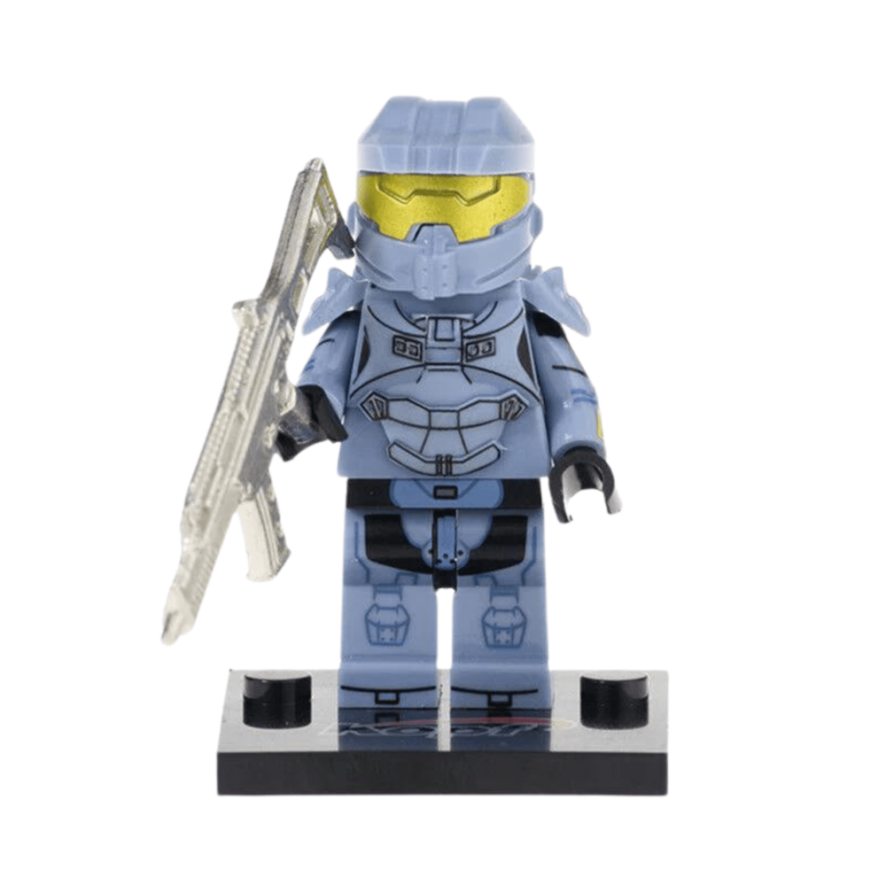 Halo Master Chief and Assorted Coloured Spartan Block Figures Set